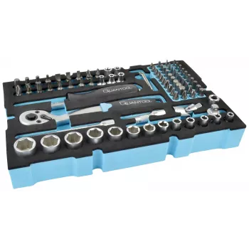 Jeu de douilles Brüder Mannesmann QUANTOOL, 85 pièces, entraînement 1/4 inch Q25002