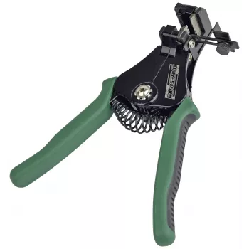 Pince à dénuder automatique BRÜDER MANNESMANN, verte avec ressort de rappel, mâchoires en acier SK5, 0,2-6,0 mm² (M10981)
