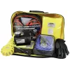 Kit d’urgence et de dépannage automobile BRÜDER MANNESMANN avec triangle de signalisation, gilet de sécurité, trousse de premiers secours, câble de remorquage, câbles de démarrage, gants de travail dans sac en nylon jaune fluo (M01782)
