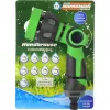 BRÜDER MANNESMANN Pistolet d'arrosage de jardin avec 9 jets, raccord rapide, noir/orange (M63607)