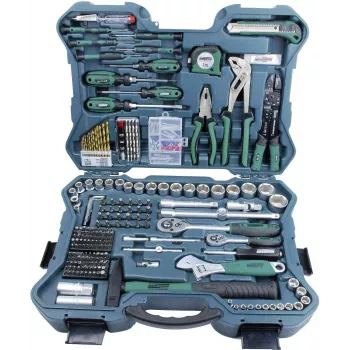 Ensemble d'outils BRÜDER MANNESMANN 303 pièces en mallette aluminium | Outils à main mixtes, douilles, embouts | 29088
