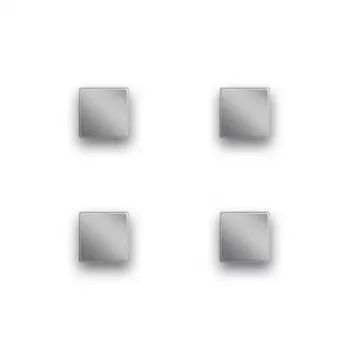 Zeller set d'aimants cube 4 pièces gris ferrite 10mm aimants de bureau 11190