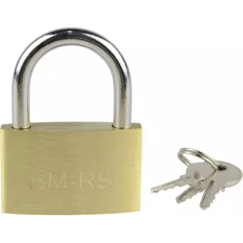 Cadenas en laiton massif avec clé Brüder Mannesmann 38 mm M413-40 jaune doré