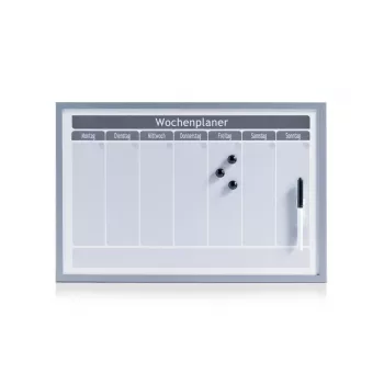 Tableau de planification ZELLER 60 x 40 cm magnétique avec cadre en aluminium 11515