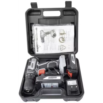 Perceuse-visseuse sans fil BRÜDER MANNESMANN M17690 20 V avec 2 batteries Li-Ion 1,5 Ah, 35 Nm, 0-1500 tr/min, mandrin auto-serrant, éclairage LED, Softgrip, coffret