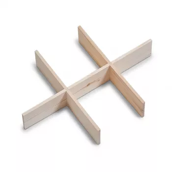 Jeu de 3 caisses polyvalentes avec couvercles Zeller 13326, bois résineux