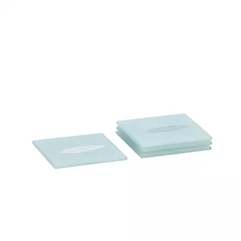 Zeller 26232 Glass Coaster Set, 4 Pieces, Transparent