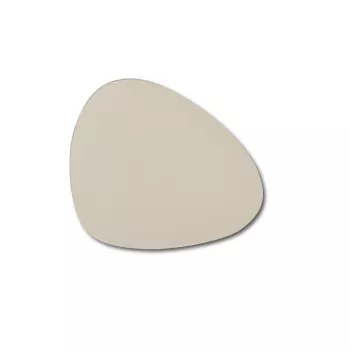 Zeller 27057 ensemble de dessous de verre, 6 pièces, similicuir, 12 x 10 cm, beige