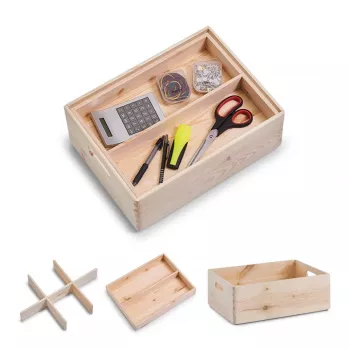 Zeller 13321 All-Purpose Crate Set, 3 Pieces, Softwood
