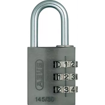 ABUS 466229 cadenas en laiton massif avec anse en acier trempé, 30 mm, à clé différente, 2 clés