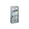 ZELLER Armoire à pharmacie 57x27x12 cm acier inoxydable, verrouillable, 2 étagères, fixation murale (99193)