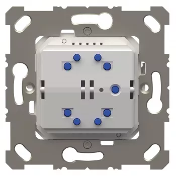 Bouton-poussoir KNX RF Theben avec actionneur de commutation 1 canal, 2/4 fonctions, blanc 4941655