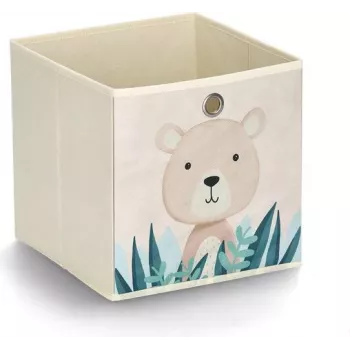 Zeller Present 14479 panier de rangement pour jouets autoportant cube beige multicolore