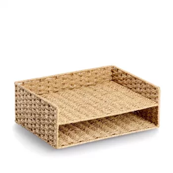 Zeller Letter Tray Paper Weave Natural 15214
