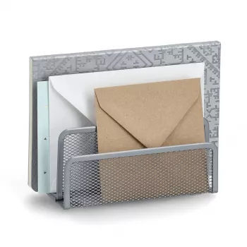 Zeller Meshline Letter Holder Silver 17702