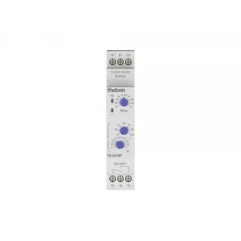 Relais temporisé électronique Theben TM 345 MF, 10 modes de fonctionnement, 12-240 V AC/DC, 16 A, rail DIN 3450733