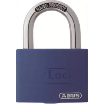 Cadenas en aluminium bleu ABUS myLock T65AL/40 avec anse en acier trempé 802829