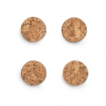 Zeller Cork Magnets Brown Ø 2.8 x 0.3 cm, 4 Pieces (11218)