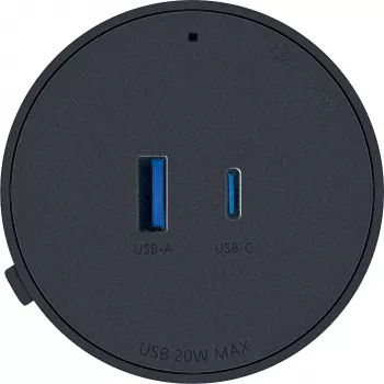 Schwaiger USB Charging Adapter for Modular Power Rail, Black (MSPS0310)