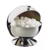 Sucrier boule APS avec couvercle à roulette, en acier inoxydable, diamètre 135 mm, hauteur 150 mm, avec poignée chromée - 1 pièce (33)