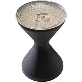 Cendrier sur pied APS DIABOLO 574 en acier galvanisé, hauteur 60 cm, diamètre 40 cm, 1,5 kg de sable inclus