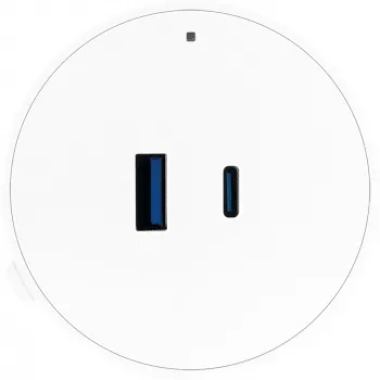 Adaptateur de charge USB Schwaiger pour rail d'alimentation modulaire, blanc (MSPW0310)