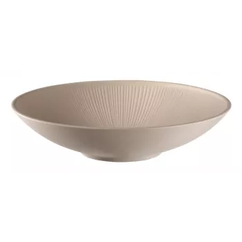 Assiette creuse APS NERO 300 mm sable mélamine, empilable, lavable au lave-vaisselle, résistante à la chaleur (1 pièce) 85415
