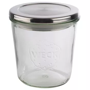 Couvercle APS pour bocaux Weck, acier inoxydable avec joint en caoutchouc, lavable au lave-vaisselle, 1 pièce (82360)