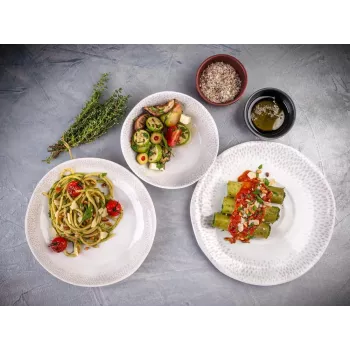 APS FOOTMARK Serving Bowl 0.6L White/Grey Melamine 85321