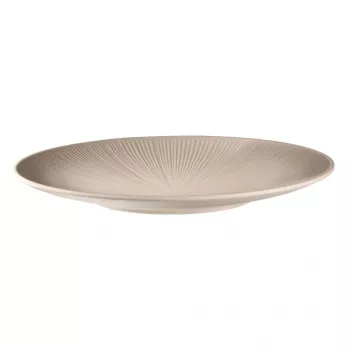 Assiette plate APS NERO 330 mm sable mélamine empilable lavable au lave-vaisselle résistante à la chaleur (85405)
