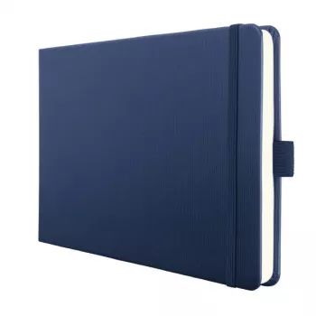 Carnet SIGEL Conceptum® A5 format paysage vierge, couverture rigide bleu foncé, 132 pages (CO203)