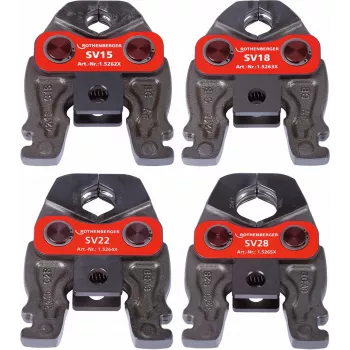 Ensemble de mâchoires de sertissage compactes Rothenberger SV 15-18-22-28 mm, 4 pièces 1000002800