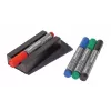 SIGEL BA151 ensemble d'accessoires pour tableau blanc, 4 marqueurs effaçables à sec, effaceur magnétique, porte-marqueur magnétique, spray nettoyant 50 ml, 10 lingettes nettoyantes, noir
