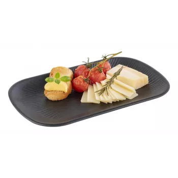 APS NERO GN 1/4 Serving Tray, Melamine, Black, 265 x 162 x 25 mm 85281