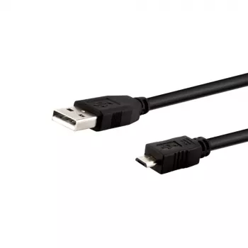 Câble Micro-USB 2.0 E+P B 1 m CC549, noir, transfert de données 480 Mbps, charge 2 A 933290