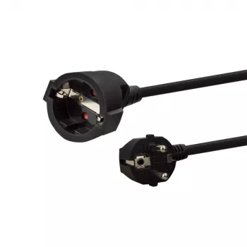 Rallonge Schuko E+P SV 12 10 m noire, 1 prise