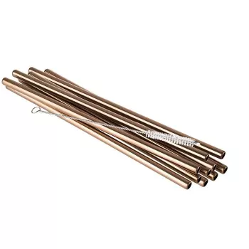 APS Paille en acier inoxydable, cuivre, 215 mm, réutilisable, incassable, 1 pièce 93383