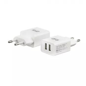 Chargeur mural USB E+P AC102 2 ports 2,4 A 12 W blanc