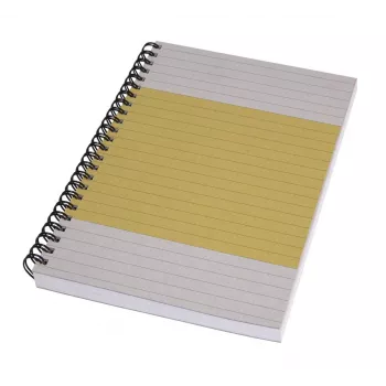 Carnet de notes SIGEL Quicknote jaune vif A5 ligné, couverture souple jaune/gris, 160 pages, SN500