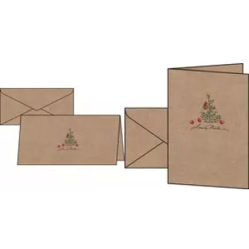 Cartes de Noël Sigel DS075 avec pommes, DIN A6, 10 cartes avec enveloppes