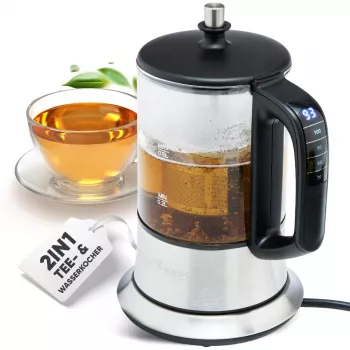 Théière ProfiCook 501165 0,5 L 1100 W noire – acier inoxydable