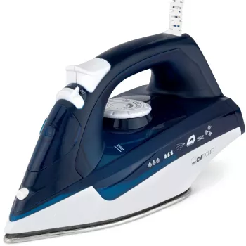 Clatronic DB 3704 fer à repasser vapeur semelle en acier inoxydable bleu/blanc 2200 W 263856