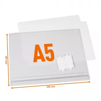 Pochette de présentation autocollante A5 étanche DURABLE 505719, lot de 5