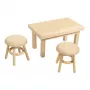 Rayher mini table de gnome avec 2 tabourets, bois naturel, ensemble de 3 pièces 46819505