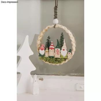 Élément décoratif Rayher baguette en bois naturel famille de lutins, 2 pièces (46805505)