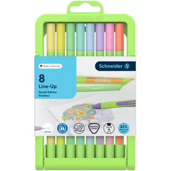Schneider Line-Up ensemble de fineliners 0,4 mm couleurs assorties (8 stylos, 191088)