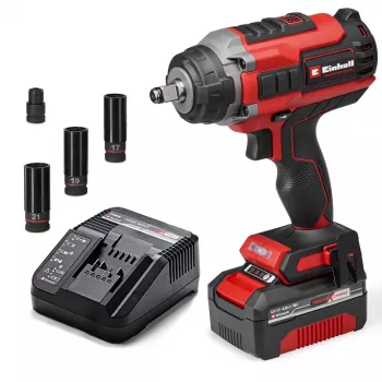 Clé à chocs sans fil Einhell Professional IMPAXXO 18/450 450 Nm 18 V sans balais avec batterie 4,0 Ah et chargeur 4510074