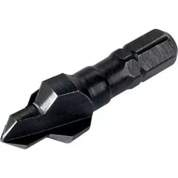 Fraise à chanfreiner Wolfcraft 2547000 10 mm acier à outils queue hexagonale 1/4 inch