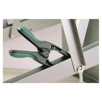 Wolfcraft MT 70 pince à ressort avec mâchoires pointues, 70 mm ouverture de serrage, polyamide renforcé de fibre de verre, noir/rouge 3633000