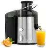 Clatronic AE 3666 extracteur de jus centrifuge - noir/acier inoxydable, 400 W, bac à pulpe 1,5 L, 2 vitesses 263804